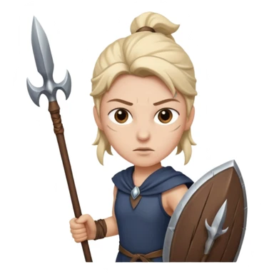 the first human with spears sticker