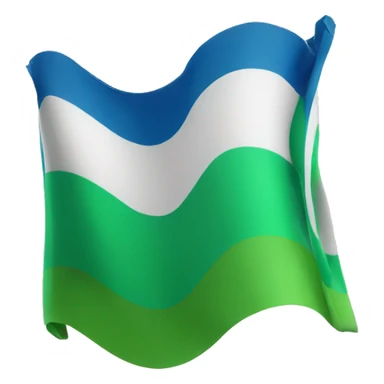 bandera azul y verde  sticker