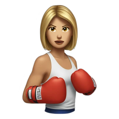 Trump boxing with melania sticker