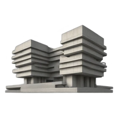 Brutalist architecture sticker