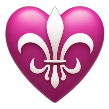 Flor de lis y un corazón sticker