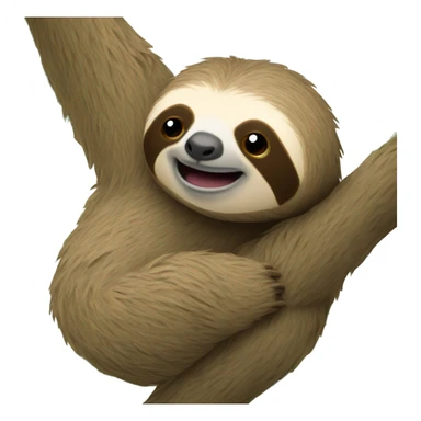 sloth in a tree sticker