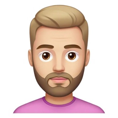 attractive man, hazel eyes, pink lips, trimmed beard, faded cut long top, sharp jawline, thick eyebrows sticker