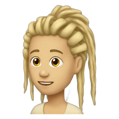 Blonde dreads sticker