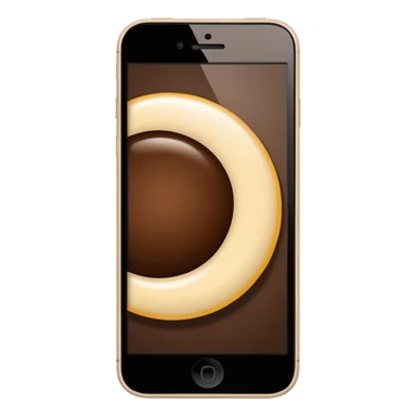 Color Cream and dark brown iPhone sticker