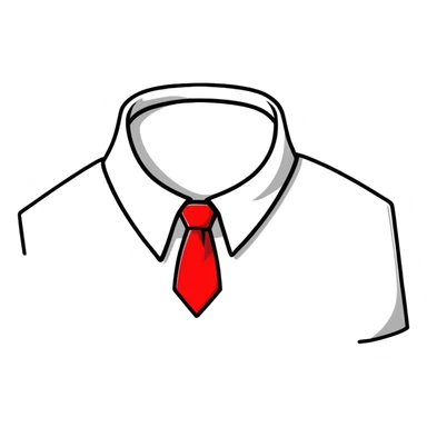 red necktie, formal business accessory sticker