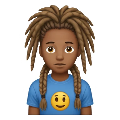 an african teen with dreadblocks sticker