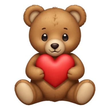 teddy bear with hearts sticker