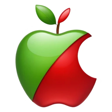 apple company logo in real apple fruit style sticker
