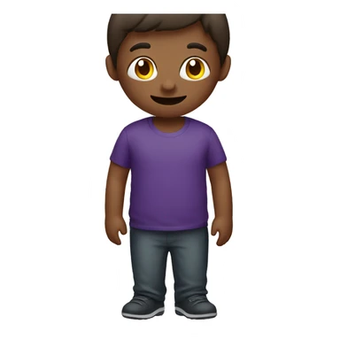 boy with eggplant sticker