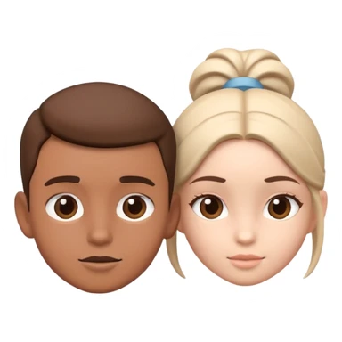 generate realistic detailed boy and girl talks 3d style  sticker