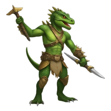 lizardman warrior sticker