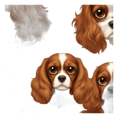 Brown Cavalier King Charles Spaniel sticker
