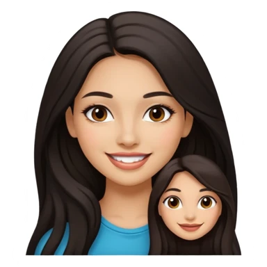 pretty girl dark long hair latina makeup sticker