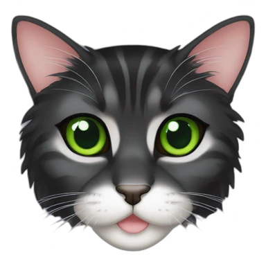 black main coon with green eyes sticker