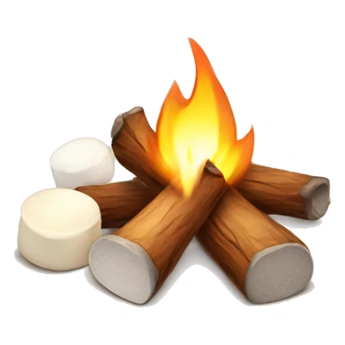 Cute campfire with marshmallows  sticker