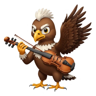 Eagle playing playing violin sticker