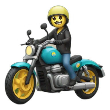 un legume sur une moto sticker