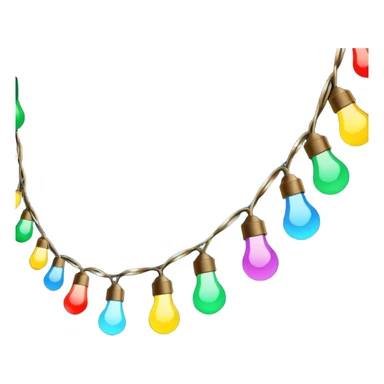Christmas lights strand sticker