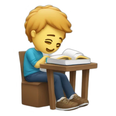 student studying comfortable sticker