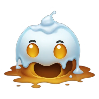 Melting snowman sticker