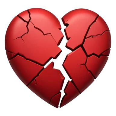 broken heart dark red sticker