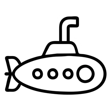 outlined denizaltı (submarine) icon sticker