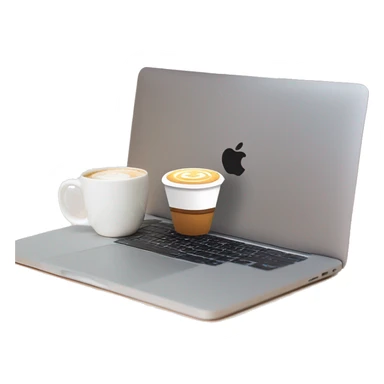 Macbook 💻 and coffee to go sticker