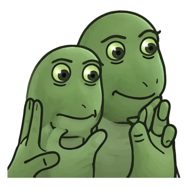 Two people's fingers touching  sticker