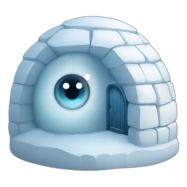 igloo watching you with two eyes no emotion sticker