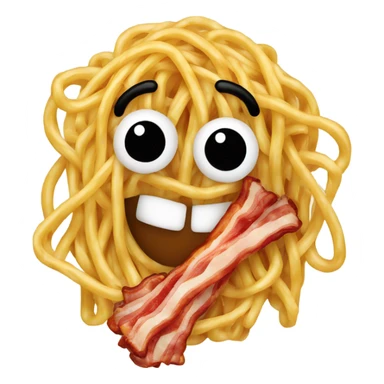 spaghetti with bacon sticker