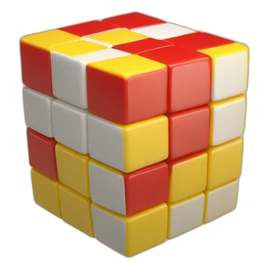 Rubik's cube red yellow tirtle sticker