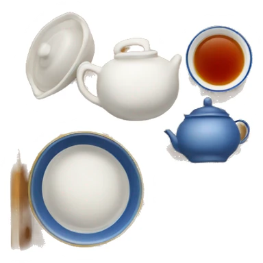 chinese tray with tea sticker