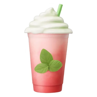 An iced strawberry matcha latte  sticker