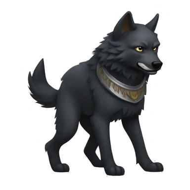 Black wolf warrior sticker