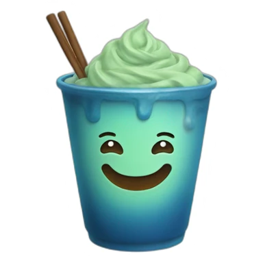 Blue matcha late sticker