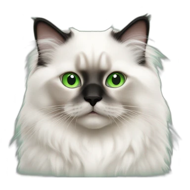 white himalayan ragdoll green eyes sticker