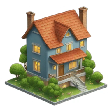 Une maison dans le ciel  sticker