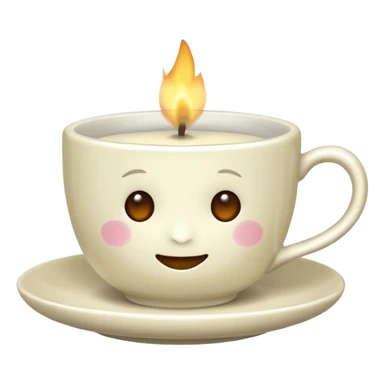 teacup candle sticker