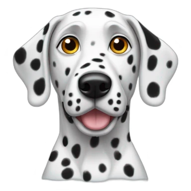 Dalmatian with googly eyes sticker
