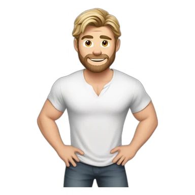 chris-hemsworth cartoon wearing shirt sticker