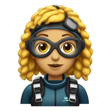 Girl scuba diver sticker