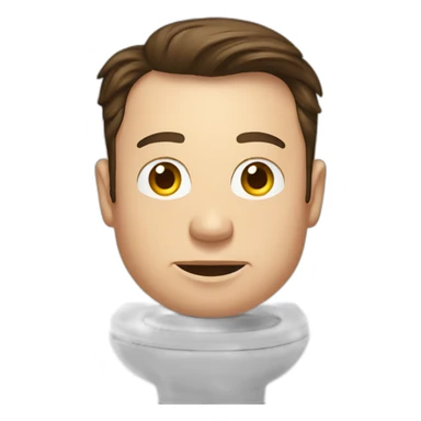 Elon musk on toilet sticker