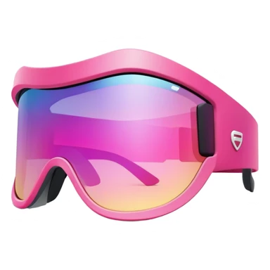 sporty pink shield visor sunglasses with thick ergonomic frame, chunky padded design, massive build, one-piece gradient lens sticker