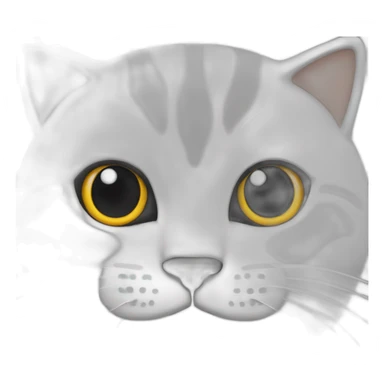 Gata blanco con gris enojada sticker