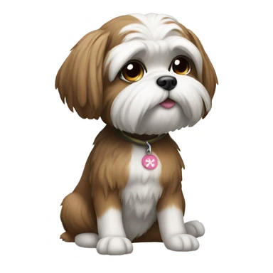 Shitzu sitting down sticker