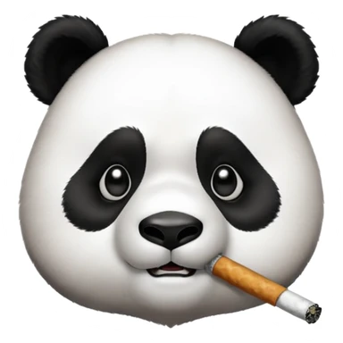 High panda smoking sticker
