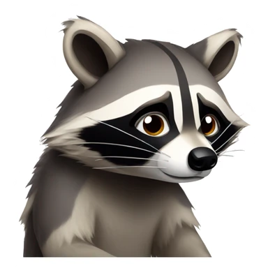Frustrated raccoon sticker