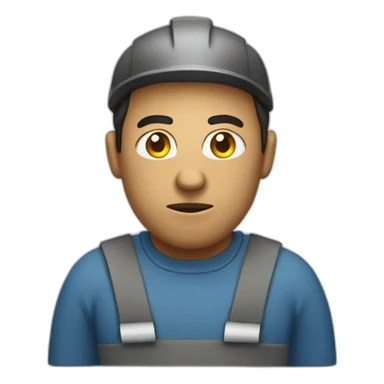 unamused worker sticker