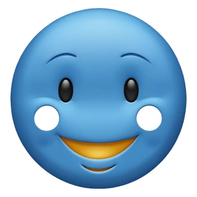 Blue smiley face sticker